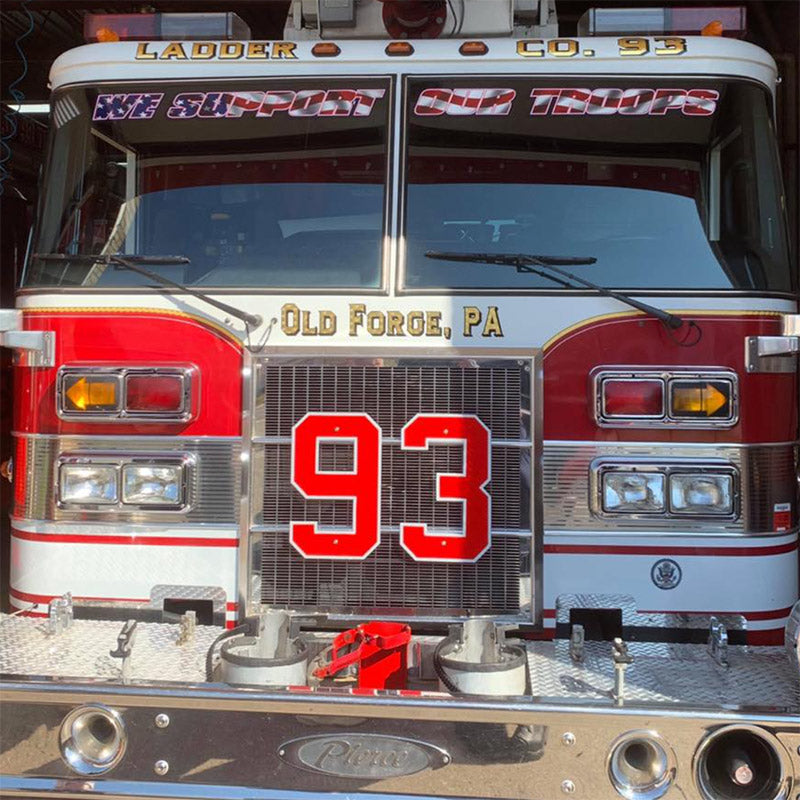 Fire Engine Number Fire Apparatus Grille Numbers - Box Alarm Grilles